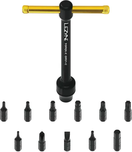 Vista 2 de LEZYNE Multiherramienta para bicicleta de accionamiento de torque, aluminio mecanizado CNC, sujeción magnética, 11 brocas intercambiables, cabezal
