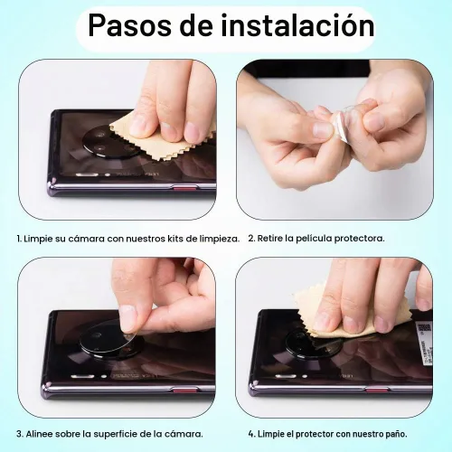 Vista 6 de Orzero Paquete de 2 protectores de lente de cámara compatible con Samsung Galaxy Z Fold 4 5G, protector de vidrio templado de 9 durezas HD