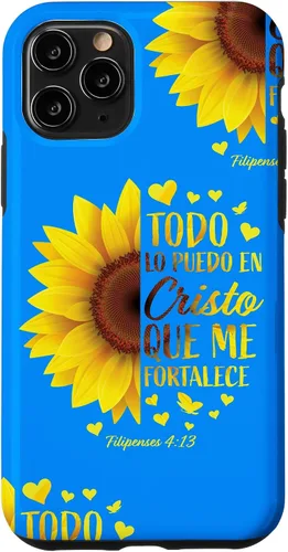 Vista 29 de Cristiano Español Regalo Mujeres Religioso Versículo de la Biblia Girasol Funda para iPhone 17