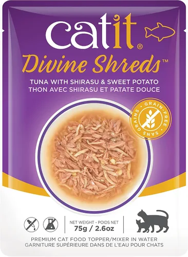 Vista 13 de Catit Divine Shreds Premium - Decoración de comida para gatos, pollo, paquete de 12