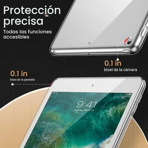 Vista 6 de JETech Funda transparente para iPad 6ª/5ª generación de 9.7" (2018/2017), transparente