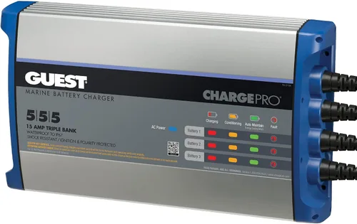 Vista 13 de Guest 2707A Guest - Cargador de batería a bordo 8A/12V, 2 bancos, entrada de 120 V