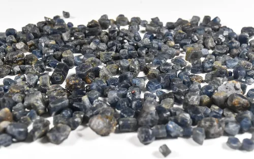 Vista 6 de 10 Uds. Piedras ásperas de zafiro azul, corindón natural, cristales de piedras preciosas, muestras minerales crudas, cabujón crudo - Madagascar