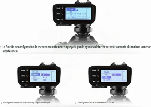 Vista 5 de Godox Disparador de flash inalámbrico X2T-C TTL para Canon EOS 6DII 5DIII