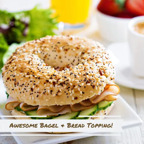 Vista 4 de It's Delish, mezcla de condimentos Everything Bagel de It's Delish, tarro mediano de 9 onzas, mezcla de condimentos de especias de bagel totalmente