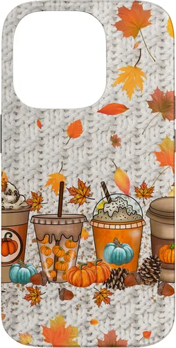 Vista 17 de iPhone 16 Acción de Gracias Otoño Hojas Otoño Calabaza Especias Funda