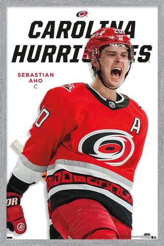 Vista 12 de Trends International NHL Carolina Hurricanes - Póster de pared Sebastian Aho Feature Series 23, 34 pulgadas de largo x 22.4 W, paquete de póster