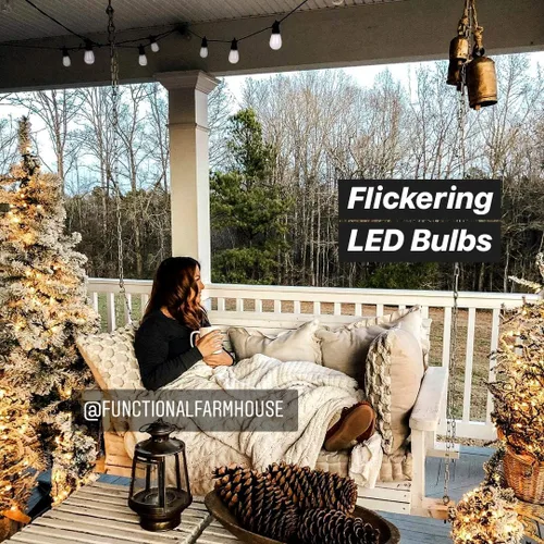 Vista 9 de Brightech Ambience Pro - Tira de luces LED para exteriores con energía solar, 27 pies, impermeable, comercial, con bombillas parpadeantes, luces