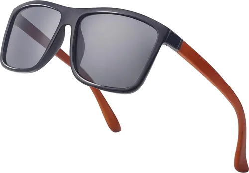 Vista 25 de Gafas de sol polarizadas deportivas para hombre, gafas de marco cuadrado NP1007