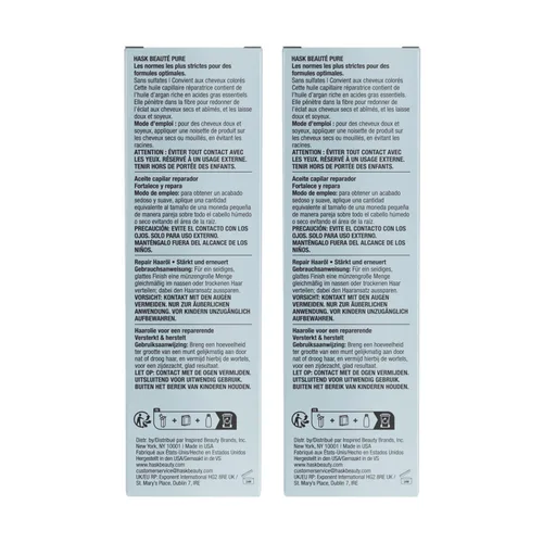 Vista 9 de HASK ARGAN - Viales reparadores de aceite para el cabello para controlar el brillo y el encrespamiento para todo tipo de cabello, seguro