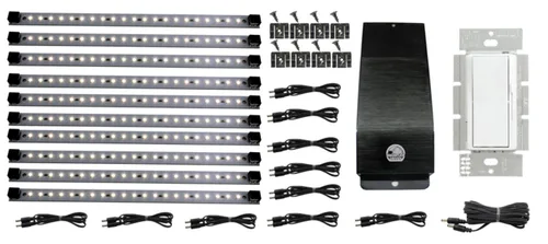Vista 2 de Kit de luz de cocina LED de 12V con cableado directo Inspired LED 10 paneles Sistema LED regulable incluido Blanco frío 6000K Paneles