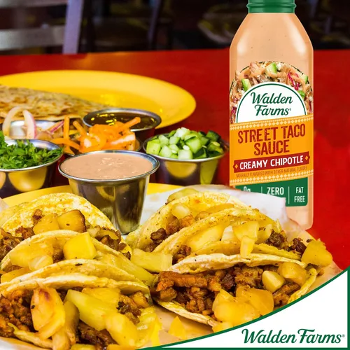 Vista 8 de Walden Farms Street Taco Sauce Creamy Chipotle - Sin calorías, sin gluten, bajo en carbohidratos, apto para dieta cetogénica, sin azúcar, sabor a