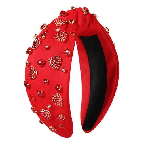 Vista 20 de mokkia Diademas de corazón para el día de San Valentín para mujer, accesorios para el día de San Valentín, diadema anudada con corazón con cuentas