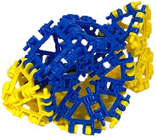Vista 2 de That Hinge Toy - Juego de 82 piezas azul + rosa, animal + más juguete de construcción STEM