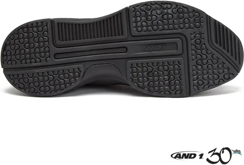 Vista 5 de AND1 Marauder - Tenis de baloncesto para hombre, tenis casuales de baloncesto bajos, tallas 7 a 15, negro, blanco, rojo y gris