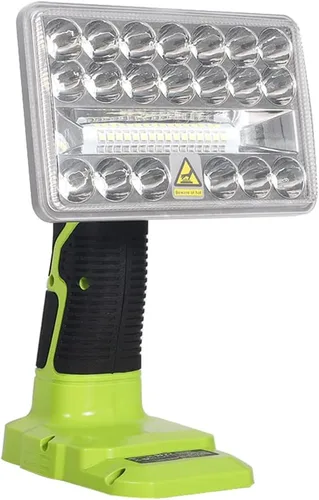 Vista 10 de DTEZTECH Luz de trabajo LED para batería Dewalt de 20 V máximo, luz de inundación portátil inalámbrica de 25 W 1500 LM con cabezal giratorio de 90°