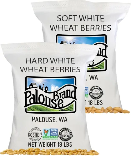 Vista 17 de Palouse Brand Bayas de trigo blancas duras certificadas sin residuos de glifosato 1 libra Proyecto verificado sin OMG Kosher