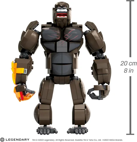 Vista 2 de MEGA Godzilla x Kong The New Empire - Set de Construcción con Figura de Acción Kong con 541 Piezas y Accesorios, 12 Pulgadas de Largo, para Tema Kong