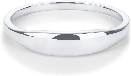 Vista 3 de PAVOI Anillo de sello grueso chapado en oro de 14 quilates para mujer Bandas apilables para mujer