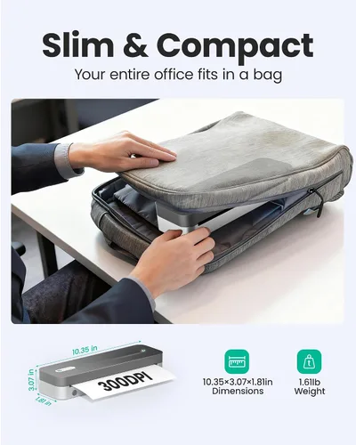 Vista 4 de P1 Pro Impresora Térmica Sin Tinta, Impresora Bluetooth Portátil Tamaño Carta EE. UU. con 1 Rollo de Papel, para iPhone, Android, Computadora, Uso