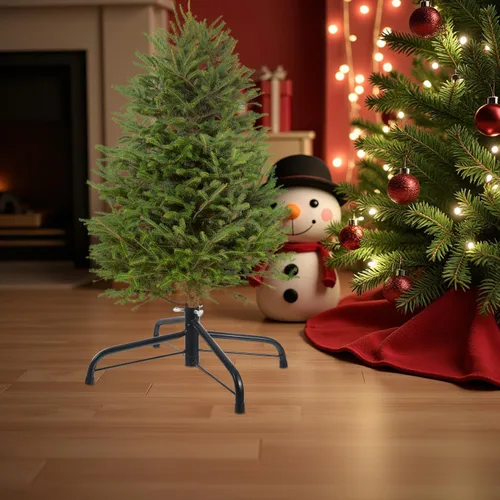 Vista 4 de Happyyami Soporte de Árbol de Navidad Artificial de 35cm, Soporte Plegable para Decoraciones