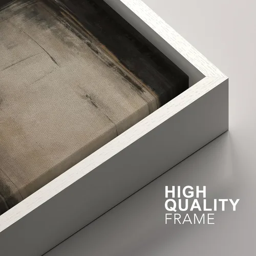 Vista 323 de SIGNFORD - Set de obras de arte en lienzo enmarcado para pared, ilustraciones abstractas de neblina del desierto en tonos neutros beige y marrón