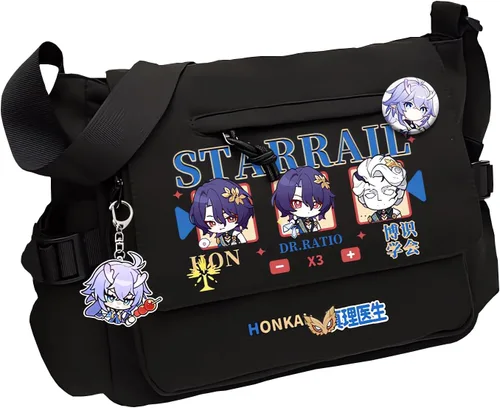 Vista 8 de Game Handbag Crossbody Bag, Cute Single Shoulder Bag, Adult 3D Print Anime Backpack Black-1