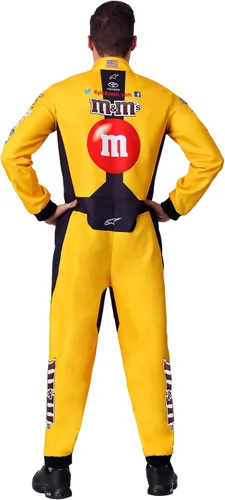 Vista 4 de Fun Costumes Disfraz uniforme de NASCAR Kyle Busch amarillo