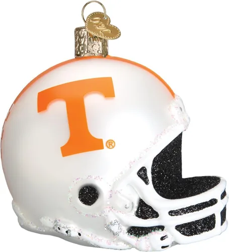 Vista 5 de Old World Christmas Adorno soplado de vidrio de fútbol americano de la Universidad de Tennessee para árbol de Navidad, decoración navideña hecha a