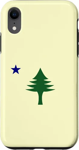 Vista 25 de Old Maine State Original Flag 1901 Pine Tree Case for iPhone 16