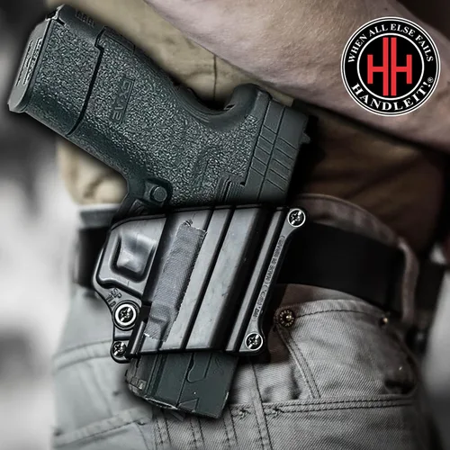 Vista 6 de Handleitgrips Cinta de agarre para pistola compatible con Springfield XD 9/40 Sub Compact - Cinta de agarre de goma texturizada negra, fácil