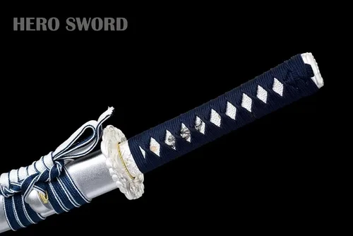 Vista 9 de Clay Tempered Katana T10 Clay Juego de 2 piezas-koi Theme Japanese Samurai Swords Set Real Hamon Razor Sharp Full Tang Arma listo para combate