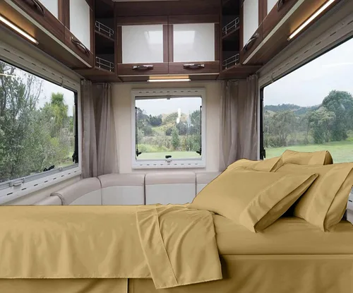 Vista 11 de RV-Sheets - Juego de sábanas estrechas de 29.9 x 78.3 in, 600 hilos, 100% egipcias, autocaravanas, caravanas, caravanas, barcos, suaves, de lujo