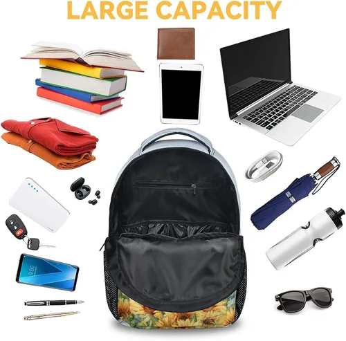 Vista 5 de PAKKITOP Highland Cow - Mochila para adolescentes y mujeres, mochila escolar de 16 pulgadas, mochila escolar de gran capacidad para estudiantes