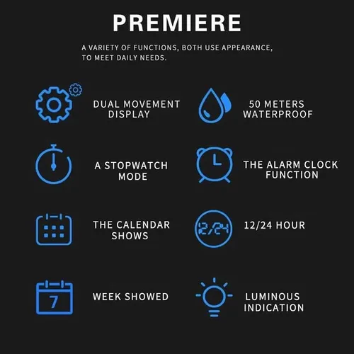 Vista 6 de Reloj militar impermeable para hombre, relojes deportivos LED digitales multifunción para hombre