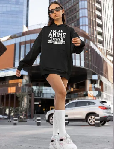 Vista 4 de Tstars Anime Hoodie Women Teen Girls Its An Anime Thing Novelty Pullover Hoodies