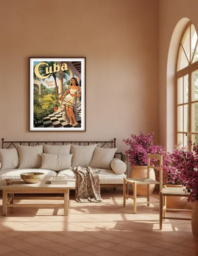 Vista 5 de Cuba - Paradise of the Tropics - Póster de viaje vintage por Kerne Erickson - Impresión artística maestra (sin marco) 6 x 9 pulgadas
