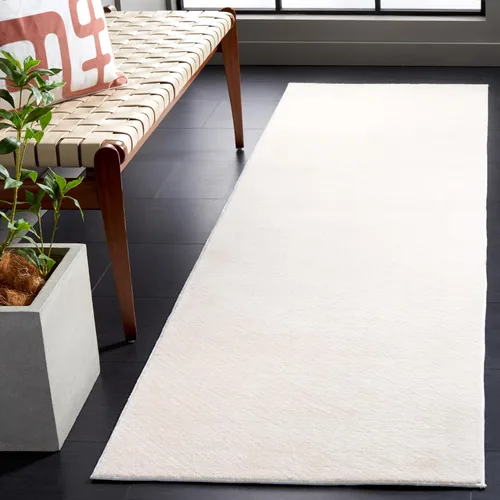 Vista 30 de SAFAVIEH Alfombra lavable, colección de pelo sintético de conejo, 4 x 6 pies, color plateado, antideslizante y fácil de limpiar, pelo grueso ultra