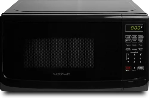Vista 5 de BLACK+DECKER BCRK17B - Refrigerador compacto Energy Star de una sola puerta con congelador, 1.7 pies cúbicos, negro y microondas Farberware