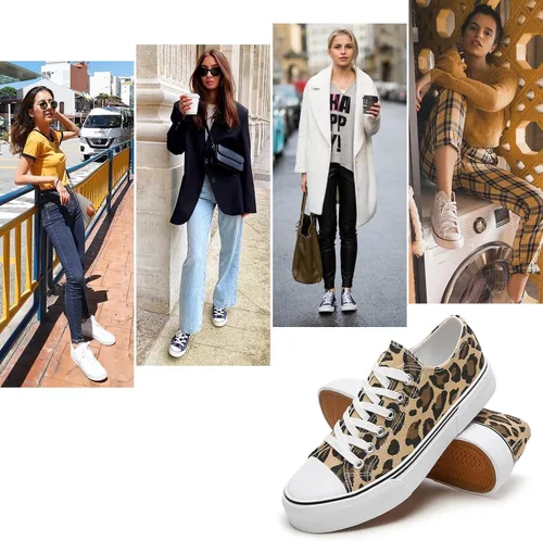 Vista 4 de hash bubbie Zapatillas blancas para mujer, zapatos de lona bajos para mujer, zapatillas de lona para mujer, zapatillas de deporte de moda