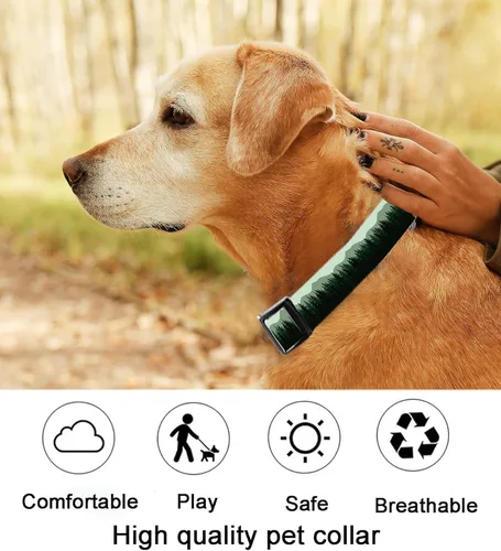 Vista 5 de Collar de perro, lindo collar de perro para perros pequeños, medianos y grandes, collares suaves personalizados ajustables para mascotas con hebilla