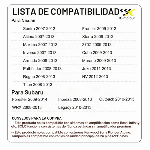 Vista 4 de Adaptador de cableado de radio del mercado de repuestos compatible con Nissan 2007-2013/Subaru 2008-2013, arnés de estéreo de coche Android de 16