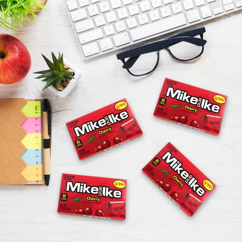Vista 8 de Mike and Ike Cherry Candy, paquete de 2 cajas de dulces de 0.78 onzas cada una, dulces ideales para Mike e Ike para tus películas favoritas