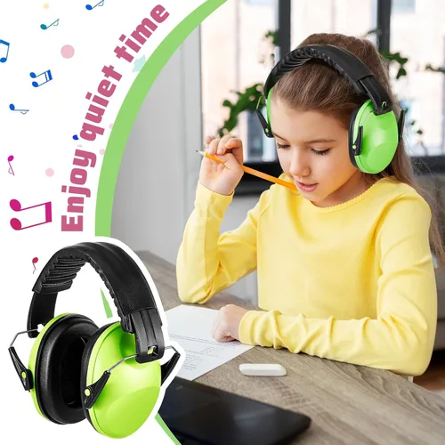 Vista 7 de Amylove 6 audífonos con cancelación de ruido para niños y adultos, protección auditiva de 27 dB con reducción de ruido