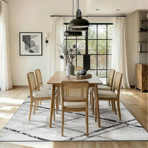 Vista 237 de jinchan Alfombra marroquí de pasillo 2x6 - Alfombra de pasillo lavable a máquina para cocina, alfombra moderna geométrica suave de pelo bajo