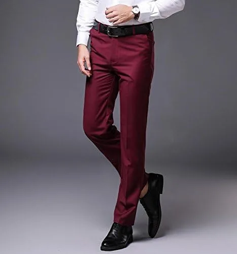 Vista 2 de Botong Pantalones elásticos sin arrugas para hombre, pantalones de vestir cómodos