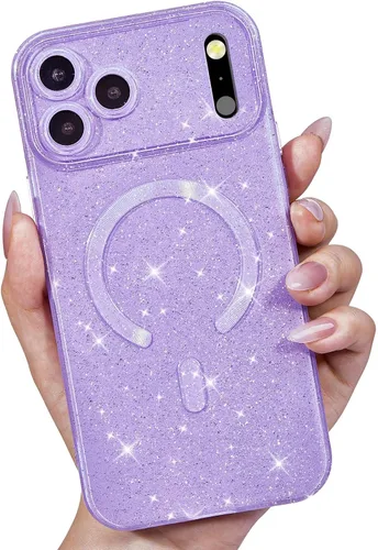 Vista 69 de LoeoeL Funda para iPhone 12 con Purpurina Compatible con Magsafe, Femenina Linda Brillante Magnética Mag Safe Bonita Funda para Teléfono