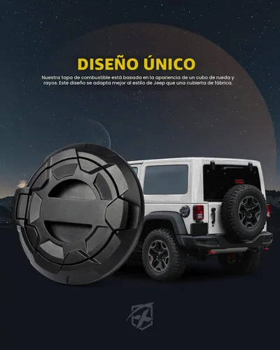 Vista 2 de Cubierta de aluminio sin bloqueo de tapa de gas compatible con Jeep JK JKU