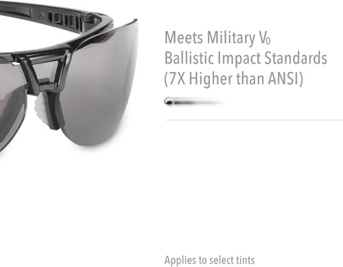 Vista 5 de Uvex por Honeywell Protégé Lentes de seguridad, con aro negro metálico y lente transparente con capa dura antiarañazos, ultradura (S4200-H5)
