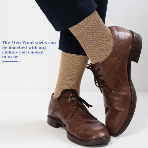 Vista 6 de 12 pares de calcetines de lana de invierno para hombre, calcetines térmicos cálidos para senderismo, botas cálidas, calcetines suaves y pesados